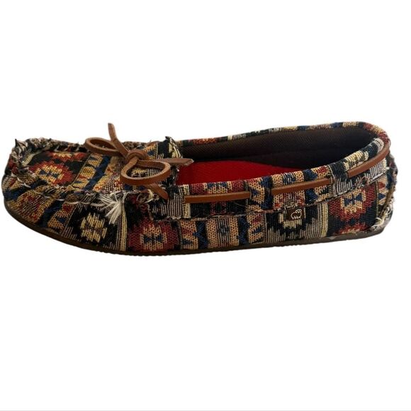 Lamo Sabrina Moc II Size 8 Tapestry Moccasins Aztec Slip On Shoes Slippers - Picture 1 of 10